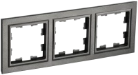 Рамка 3 местная, Темная бронза, Brite IEK BR-M32-K45
