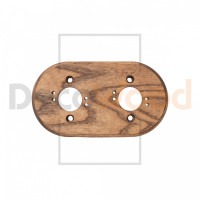 Накладка 2 местная деревянная на бревно D260 мм, ясень в масле, DecoWood ОМРМ2-260