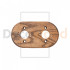 Накладка 2 местная деревянная на бревно D260 мм, ясень в масле, DecoWood ОМРМ2-260
