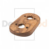 Накладка 2 местная деревянная на бревно D260 мм, ясень в масле, DecoWood ОМРМ2-260