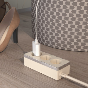 Удлинитель 3 местный с З/К, Слоновая кость, Galant Werkel  W6523603