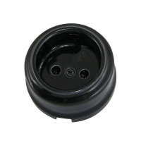 Ретро розетка керамика без 3/К, Черный, Болонь TDM ELECTRIC SQ1820-0005