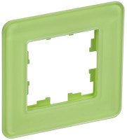 Рамка 1 местная, стекло, Эко грин RE, Brite IEK BR-M12-G-41-K06
