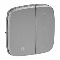 Лицевая панель диммера нажимного, алюминий, Valena Allure Legrand 752087