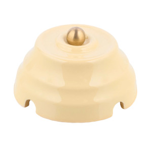 Распаечная коробка керамика D90х45 без подложки, Слоновая кость, Астория Interior Electric