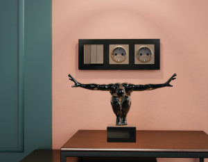 Рамка 4 местная пластик, Черный матовый, ALFA Techno Ambrella Volt AF220704