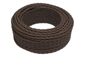 Ретро провод витой 2x2,5 Коричневый матовый, Jantera JTW.722.TM02.050