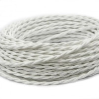 Ретро кабель витой 2x4 Белый, Interior Wire ПРВ2400-БЕЛ (1 метр)