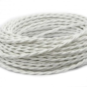 Ретро кабель витой 2x4 Белый, Interior Wire ПРВ2400-БЕЛ (1 метр) Ретро кабель витой 2x4 Белый, Interior Wire ПРВ2400-БЕЛ (1 метр)