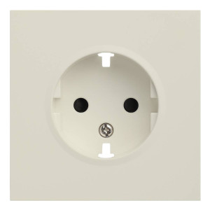 Лицевая панель розетки с З/К, Кремовый сатин, Rikett 35632 MC Лицевая панель розетки с З/К, Кремовый сатин, Rikett 35632 MC