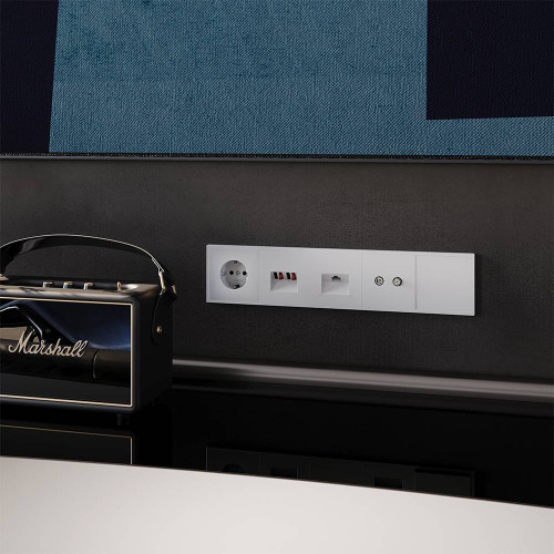 Рамка 5 местная, пластик, Белый матовый, Voltum S70 VLS100502