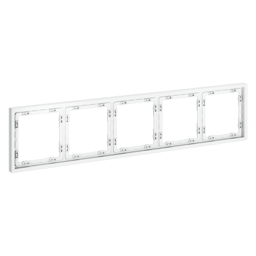 Рамка 5 местная, пластик, Белый матовый, Voltum S70 VLS100502