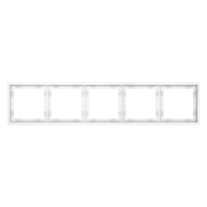 Рамка 5 местная, пластик, Белый матовый, Voltum S70 VLS100502