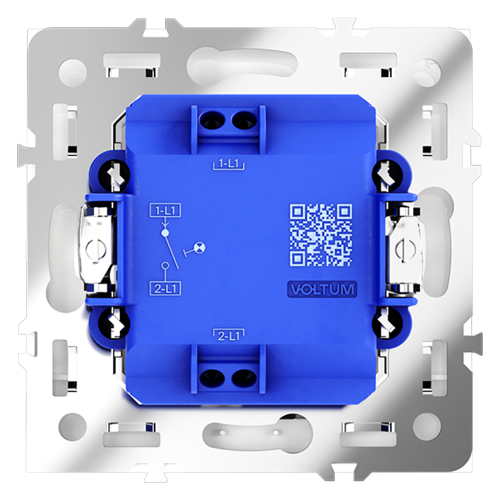 Выключатель 1кл. с подсв., Белый глянцевый, Voltum S70 VLS010201