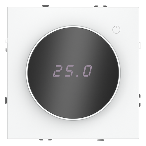 Терморегулятор электронный с индикацией и датчиком, для теплого пола, Белый матовый, VOLTUM S70 VLS070102