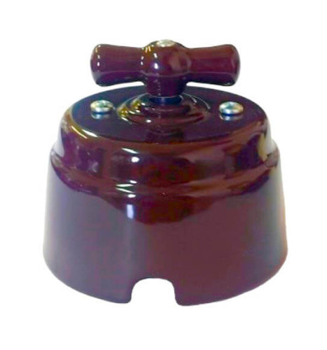 Выключатель керамический 2 кл. (4 положения), коричневый, Арбат Interior Electric ВПК2-04