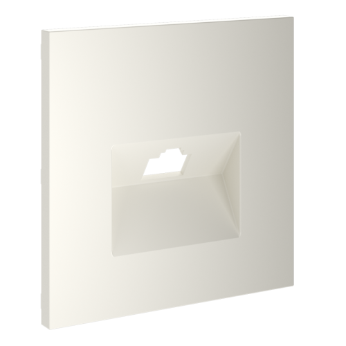 Лицевая панель для розетки компьютерной RJ45 Cat.6, Хлопок, S70 Voltum VLS001313