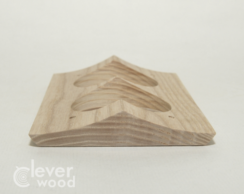 Накладка 2 местная межблокхаусная деревянная 190x118, Clever Wood