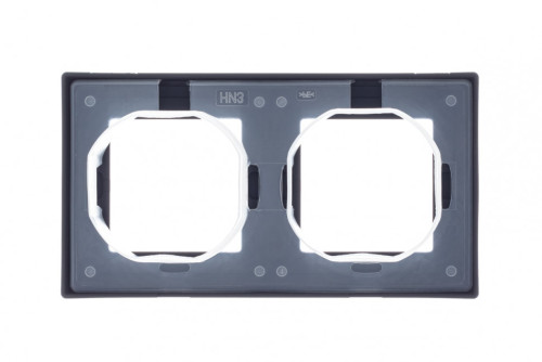 Рамка 2 местная IP44, Карбон, ArtGallery SE GAL441002