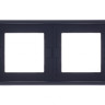 Рамка 2 местная IP44, Карбон, ArtGallery SE GAL441002
