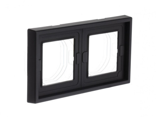 Рамка 2 местная IP44, Карбон, ArtGallery SE GAL441002