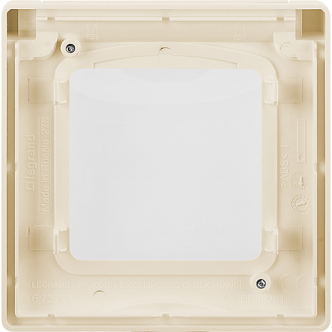 Рамка 1 местная, герметичная IP44 с крышкой, Слоновая кость, INSPIRIA Legrand 673921