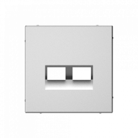 Лицевая панель для розетки компьютерной 2-ой RJ45 Keystone, Сталь, ArtGallery SE GAL000990