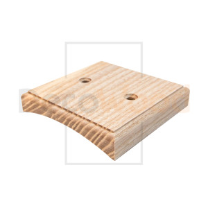 Накладка 1 местная деревянная на бревно D300 мм, Ясень без тонировки, DecoWood ОМ1-300