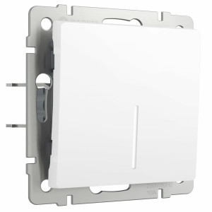 Выключатель 1 кл. с подсветкой, Белый матовый, Werkel W1110161