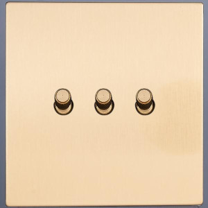 Выключатель тумблерный 3 кл. (внутренний монт.), Золото, Castilla Salvador SJAN33BC3