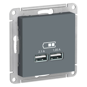 Розетка USB для зарядки, Грифель, AtlasDesign  SE ATN000733