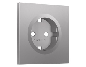 Лицевая панель розетки с З/К, Сталь матовый, Sigma Quant Ambrella Volt SP5060 Лицевая панель розетки с З/К, Сталь матовый, Sigma Quant Ambrella Volt SP5060