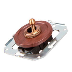 Выключатель тумблерный 1 кл. проходной (внутренний монт.), Вишня, Salvador CL41CH