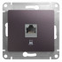 Розетка компьютерная RJ45 Cat. 5e, Сиреневый туман, Glossa SE GSL001481K