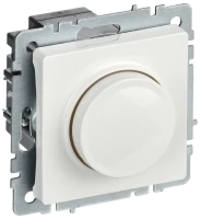 Диммер поворотно-нажимной 600Вт, Белый, Brite IEK BR-D20-0600-K01