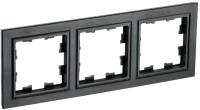 Рамка 3 местная, Черный, Brite IEK BR-M32-K02