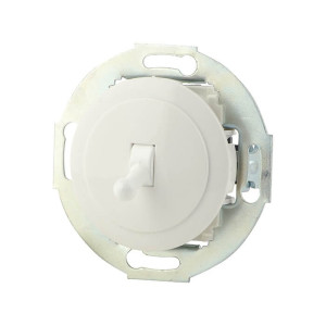 Ручка-тумблер металл. для выключателя, Белый, серия Vintage, LK Studio 888704-1