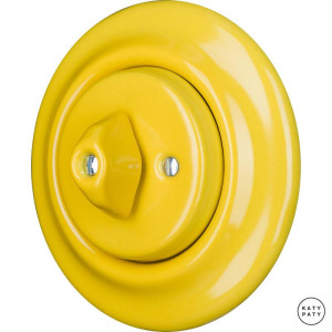 Выключатель поворотный 1 кл. проходной, ярко-желтый глянцевый, Katy Paty NILUG6