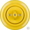 Выключатель поворотный 1 кл. проходной, ярко-желтый глянцевый, Katy Paty NILUG6 