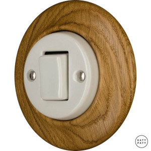 Ретро диммер фарфоровый, дуб матовый, Katy Paty LIROMWds