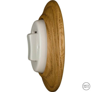 Ретро диммер фарфоровый, дуб матовый, Katy Paty LIROMWds