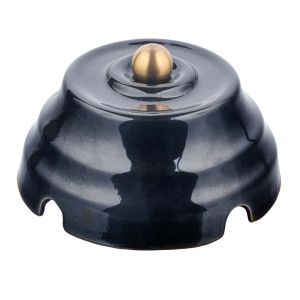 Распаечная коробка керамика D90х45 без подложки, Черный, Астория Interior Electric