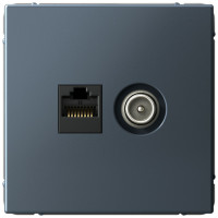 Розетка комп.+тв. RJ45+TV Cat. 5e, Грифель, ArtGallery SE GAL000789