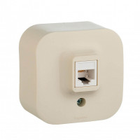 Розетка телефонная RJ11, слоновая кость, Quteo Legrand 782244