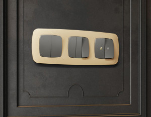 Рамка 3 местная пластик, Шампань, OMEGA Ecta Ambrella Volt OF140603