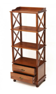 Стеллаж Трике-4 из массива березы, Испанский орех, TADORNA 113А-SN