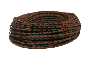 Ретро кабель витой 3x0,75 Шоколад, Interior Wire ПРВ3075-ШКД  (1 метр) Ретро кабель витой 3x0,75 Шоколад, Interior Wire ПРВ3075-ШКД  (1 метр)