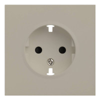 Лицевая панель розетки с З/К, Латте, Rikett 35632 LT