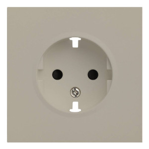 Лицевая панель розетки с З/К, Латте, Rikett 35632 LT