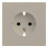 Лицевая панель розетки с З/К, Латте, Rikett 35632 LT